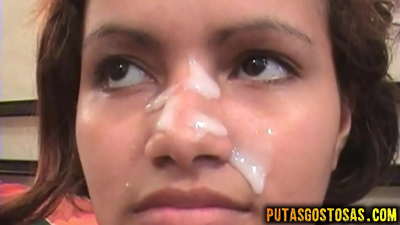 Tinka gets cum on her face after anal sex